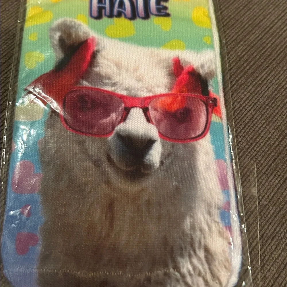 5/$20 Llama No Show Socks NEW